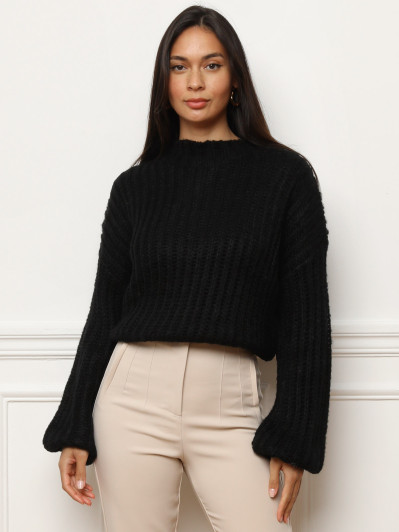 Pull en maille côtelée