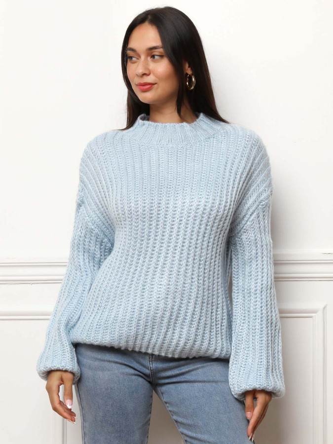 Pull en maille côtelée