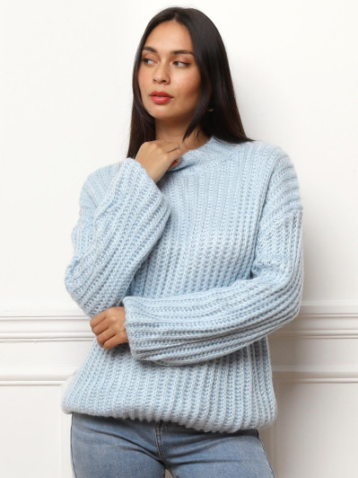 Pull en maille côtelée