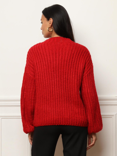 Pull en maille côtelée