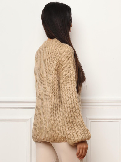 Pull en maille côtelée