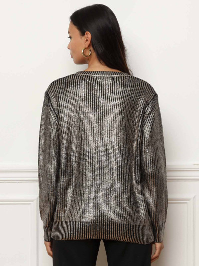 Pull en maille métallisée