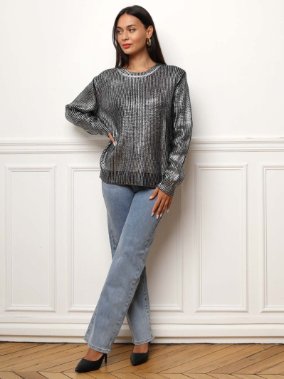 Pull en maille métallisée