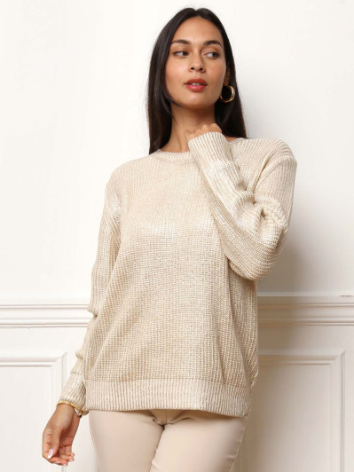 Pull en maille métallisée