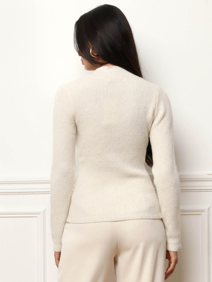 Pull en maille brillante à sequins