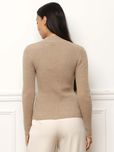 Pull en maille brillante à sequins