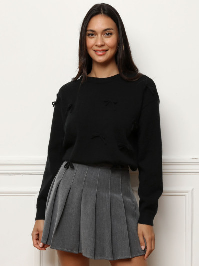 Pull ample avec petits nœuds