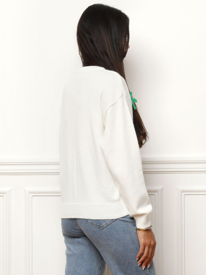 Pull ample avec nœuds colorés