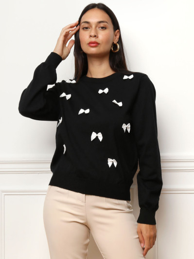 Pull à petits nœuds satinés