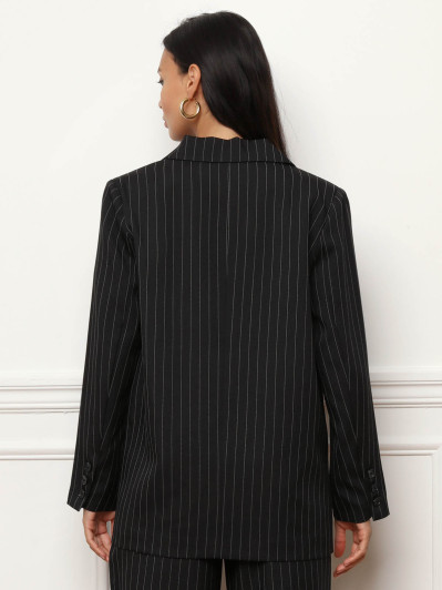 Veste de costume croisée à rayures