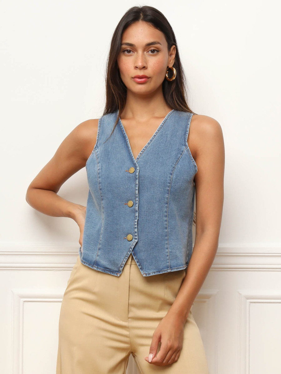 Veston cintré en denim