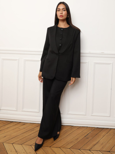 Veste de costume oversize à col châle