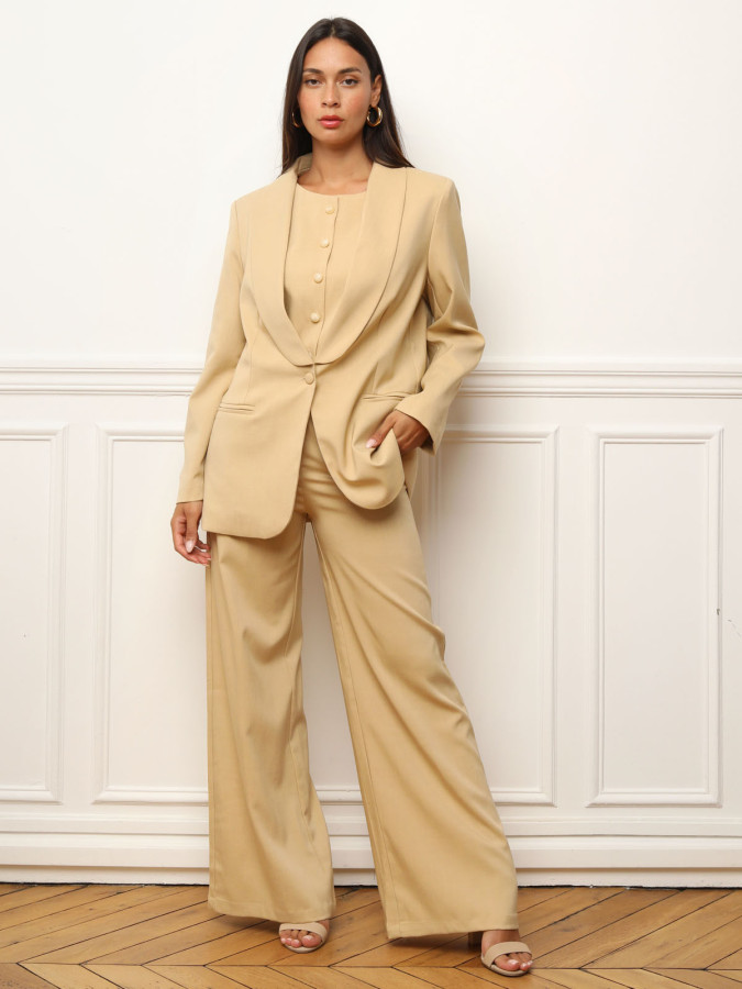 Veste de costume oversize à col châle