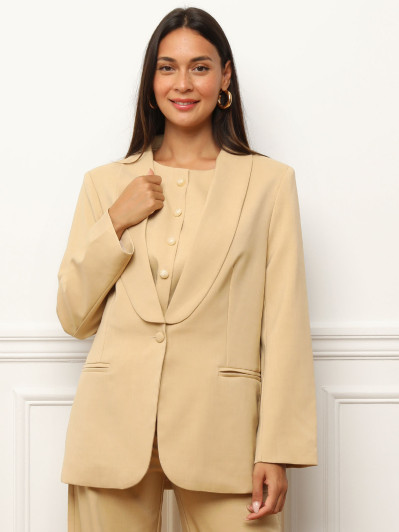 Veste de costume oversize à col châle