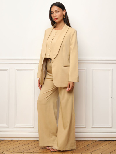 Veste de costume oversize à col châle