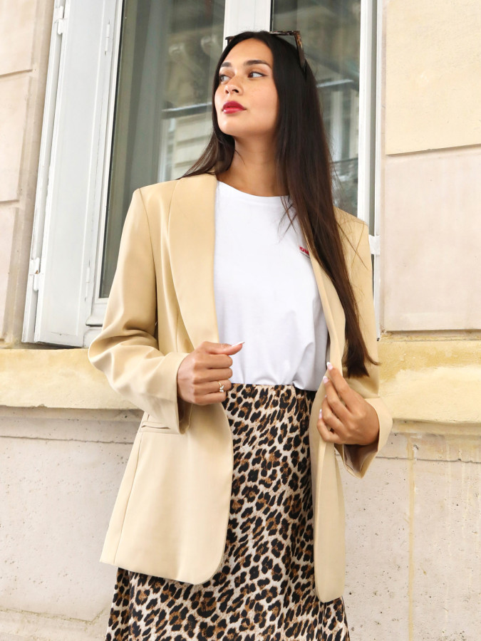 Veste de costume oversize à col châle