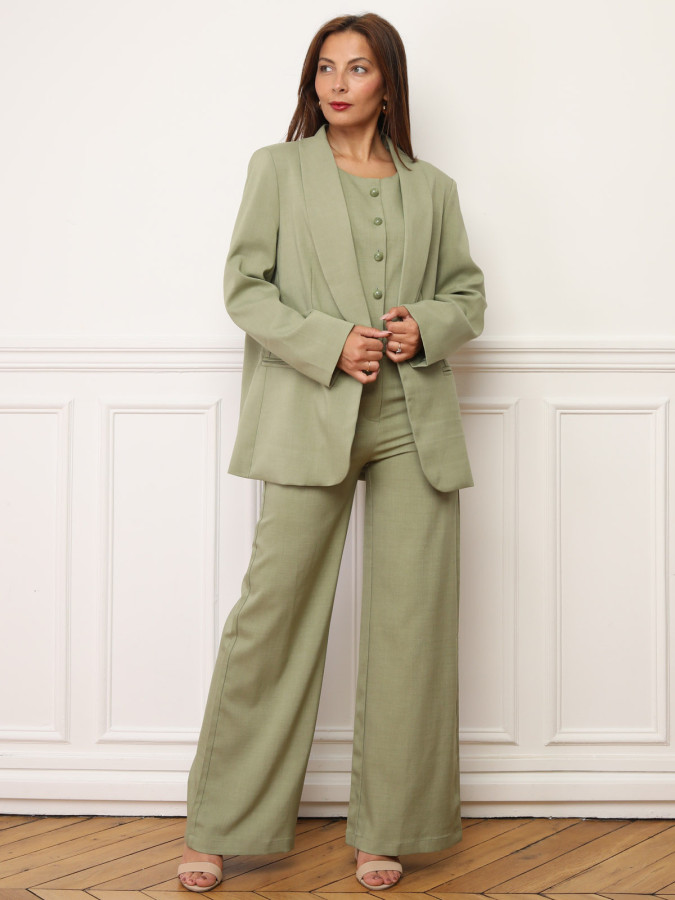 Veste de costume oversize à col châle