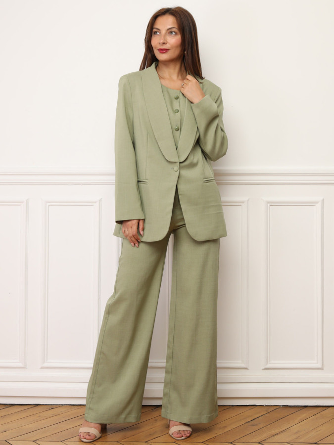 Veste de costume oversize à col châle