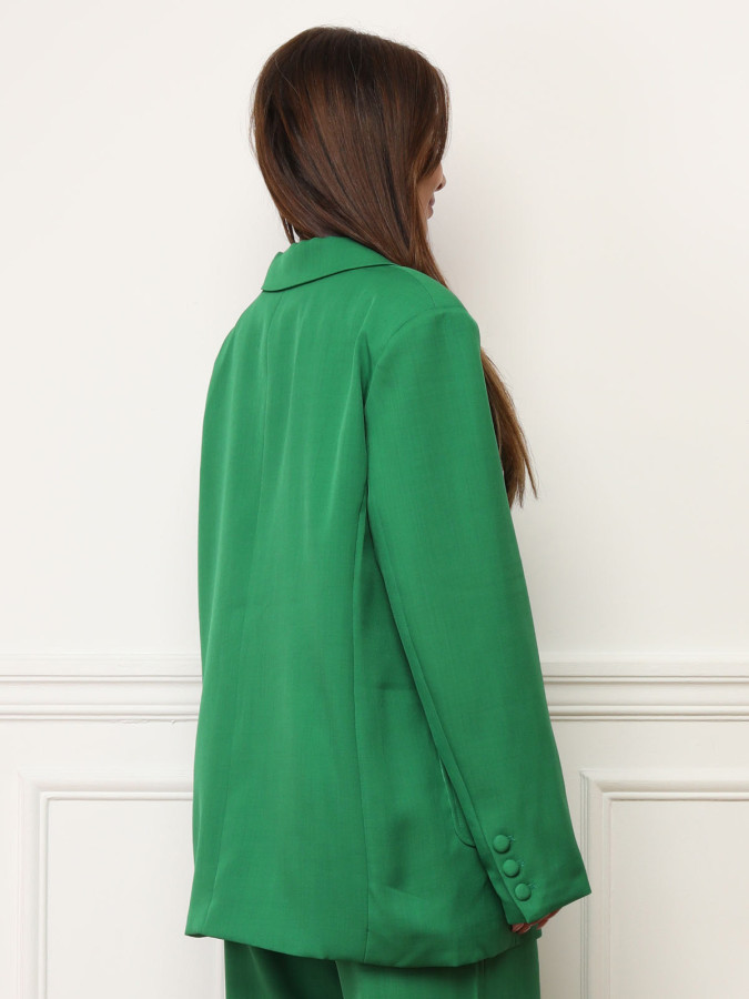 Blazer oversize à double poches plaquées