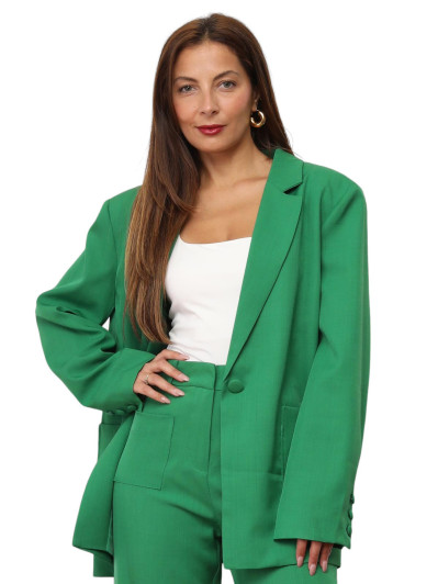 Blazer oversize à double poches plaquées