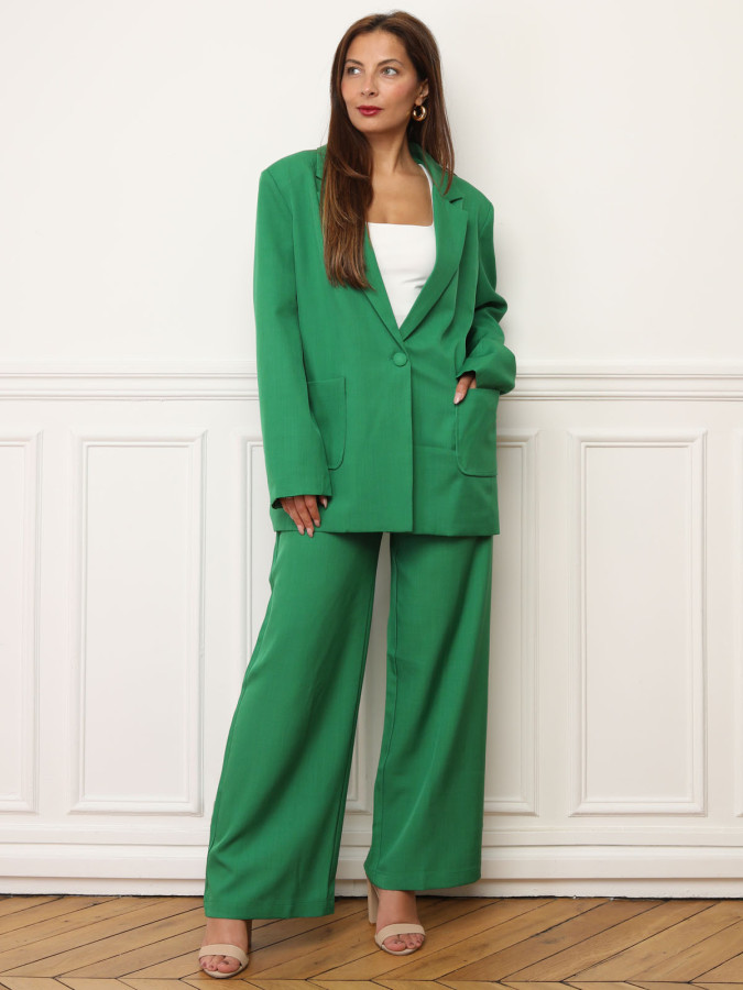 Blazer oversize à double poches plaquées