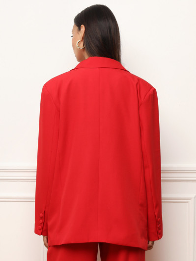 Blazer oversize à double poches plaquées