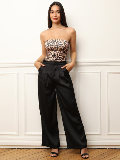 Bustier asymétrique  à motif animal