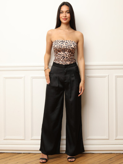 Bustier asymétrique  à motif animal