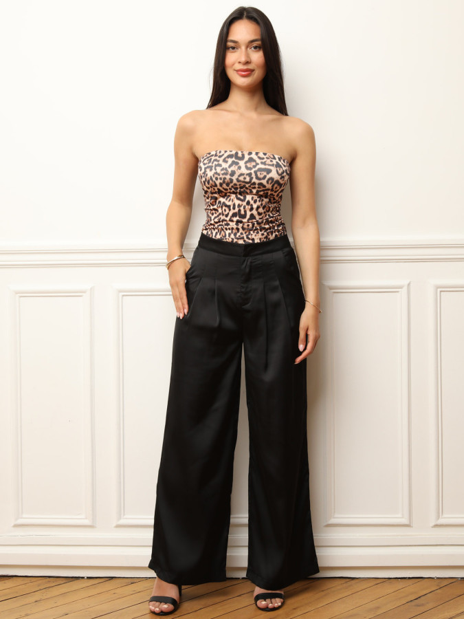 Bustier asymétrique  à motif animal