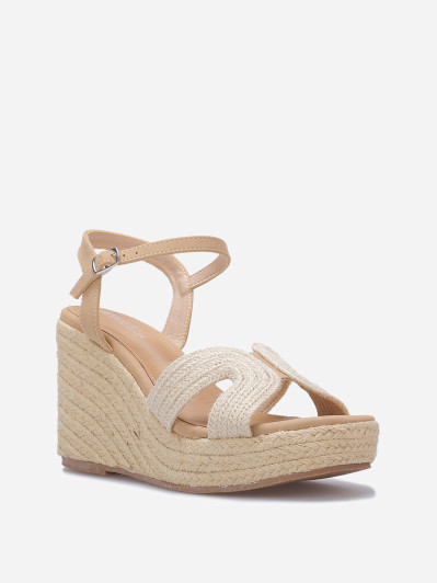 Sandales compensées en cordage