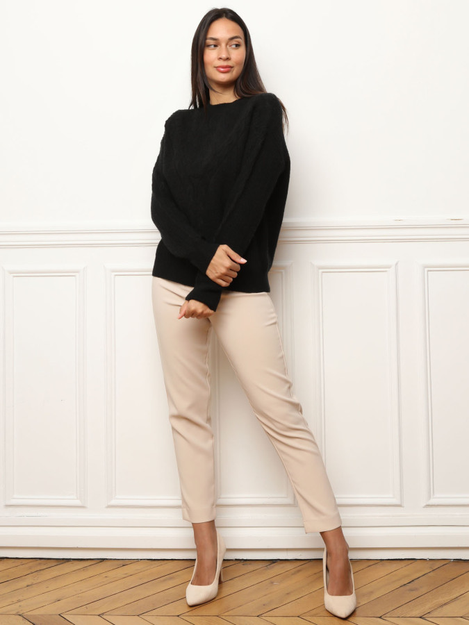 Pull en maille ajourée à motifs