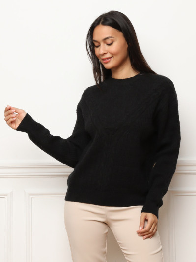 Pull en maille ajourée à motifs