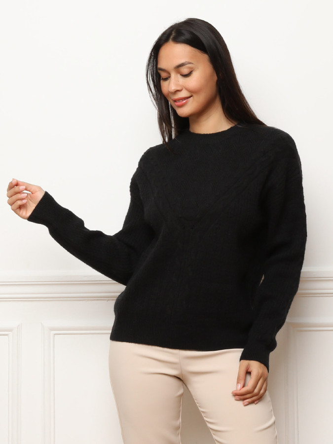 Pull en maille ajourée à motifs