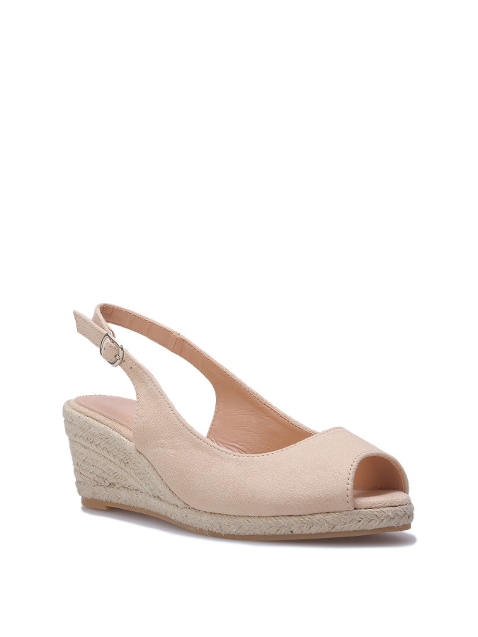 Sandales peep toes compensées