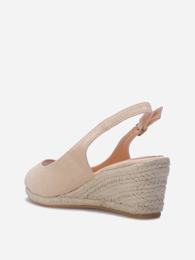 Sandales peep toes compensées