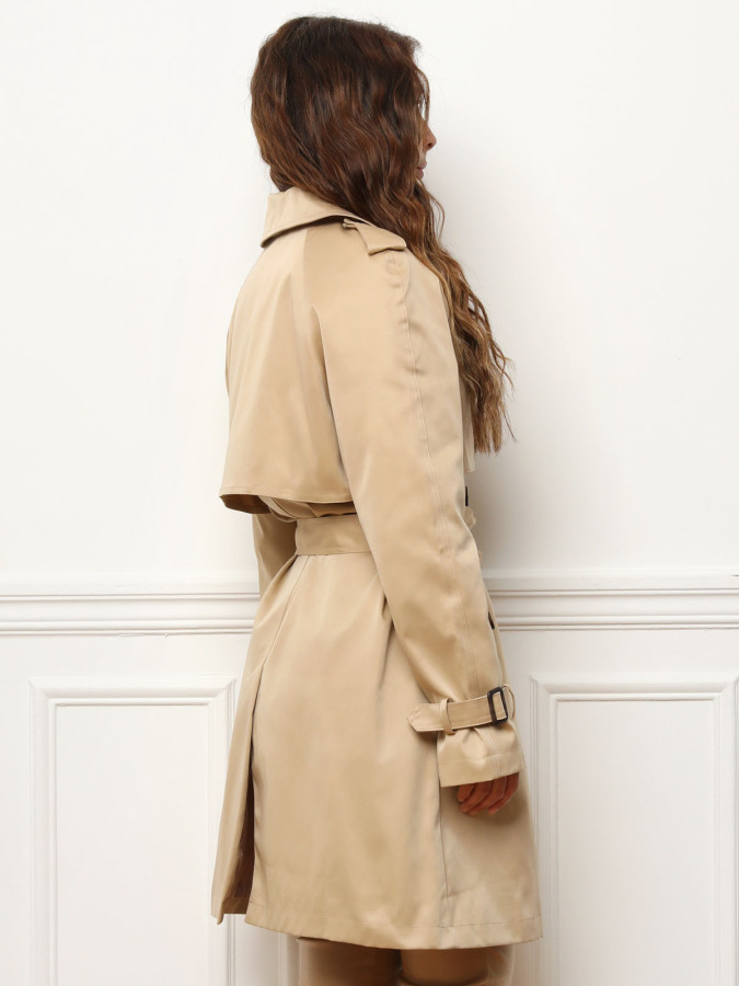 Trench mi-long à boutons marbrés