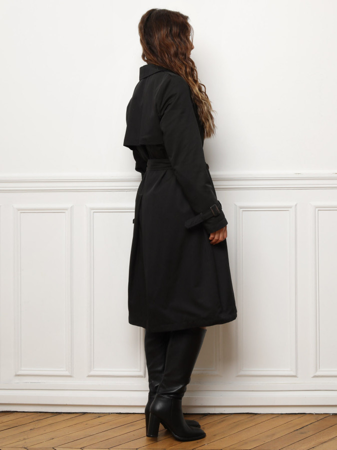Trench mi-long avec ceinture