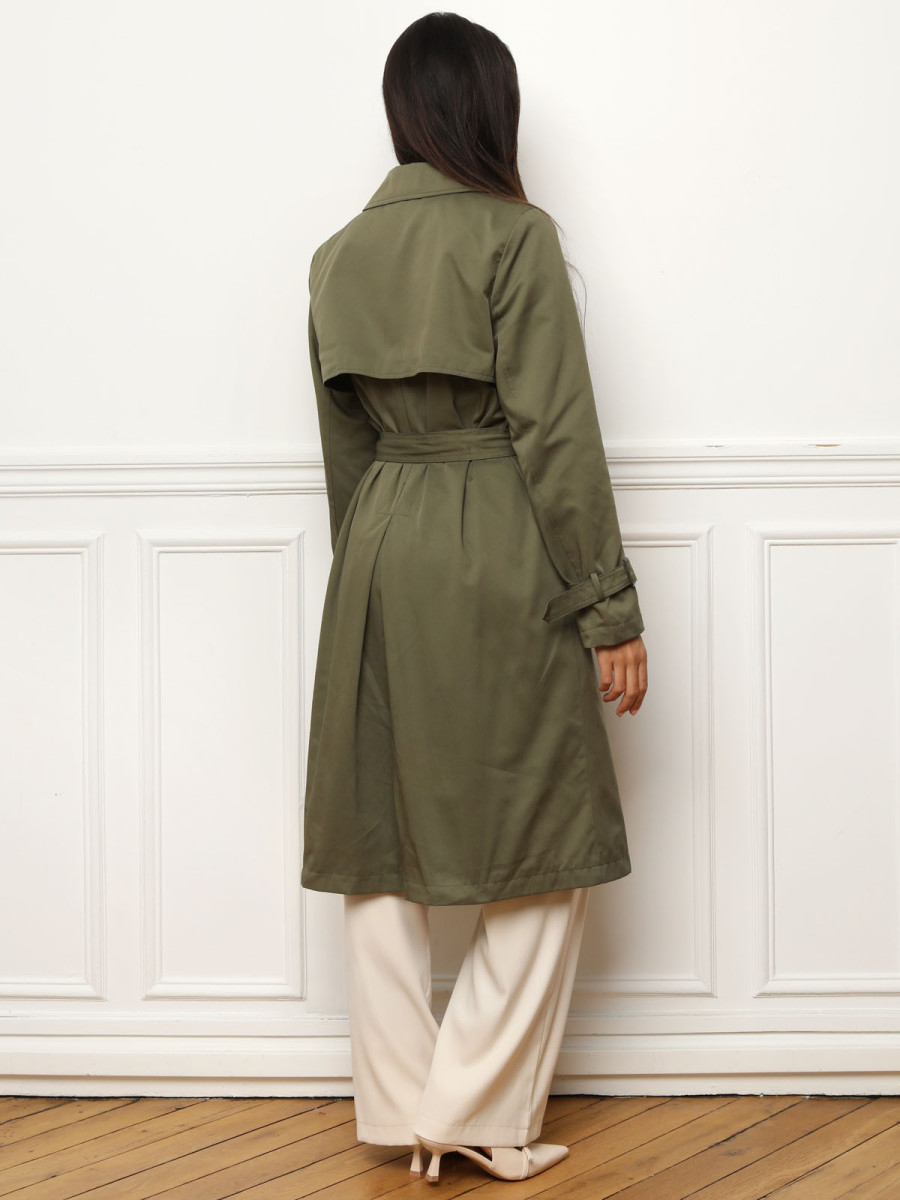 Trench Mi-long Femme Patrice Breal Taille 4 (42/44) - Couleur Beige - Occasion Très Bon état