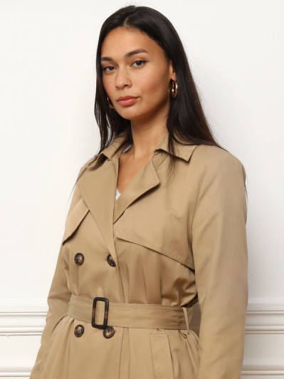 Trench mi-long avec ceinture