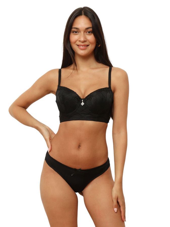 Ensemble style corset en dentelle avec bijou