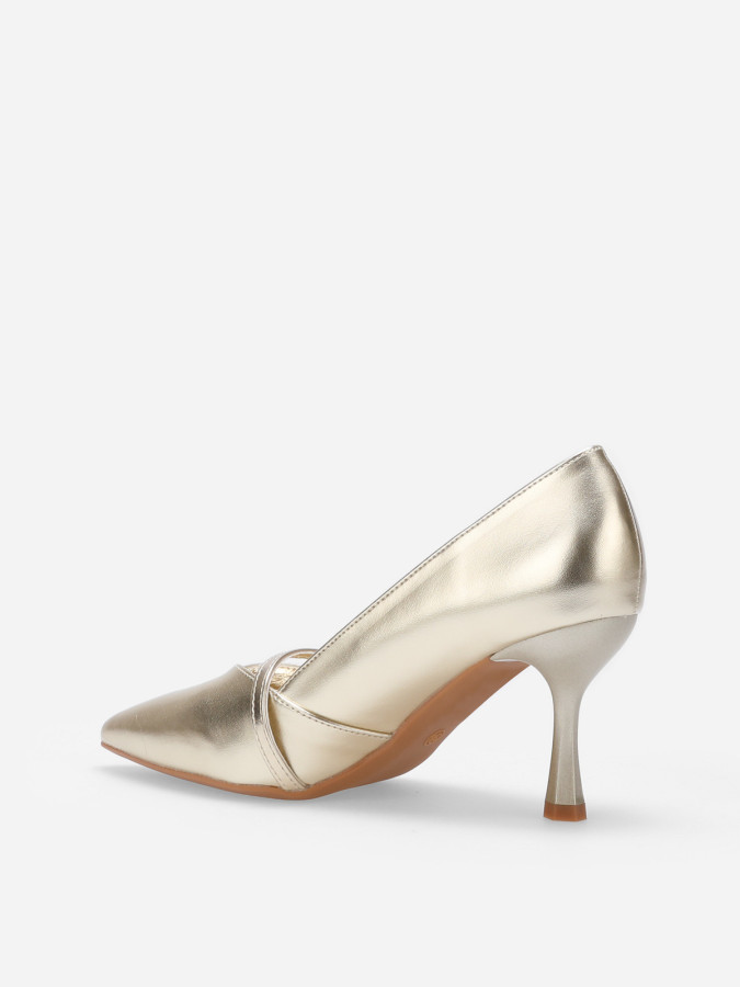 Escarpins avec bride et boucle à strass