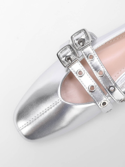 Ballerines avec double brides à œillets