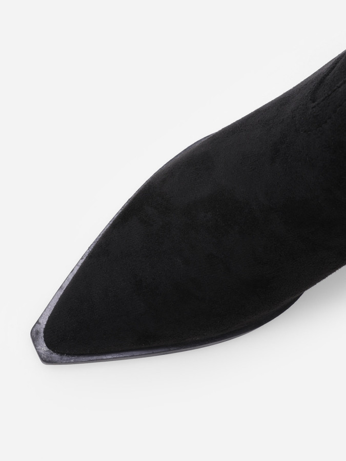 Santiags hautes en suédine et à talon