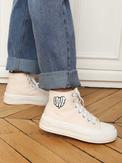 Tennis "Love" en toile avec plateforme