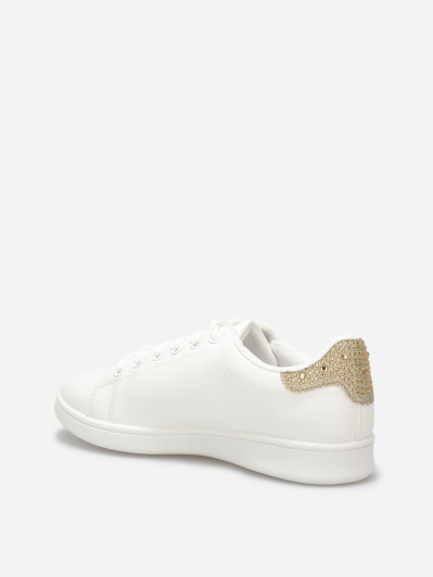 Baskets basses à détail strass