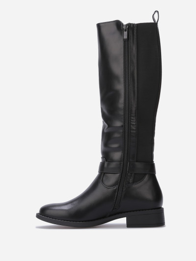 Bottes cavalières stretch à boucle