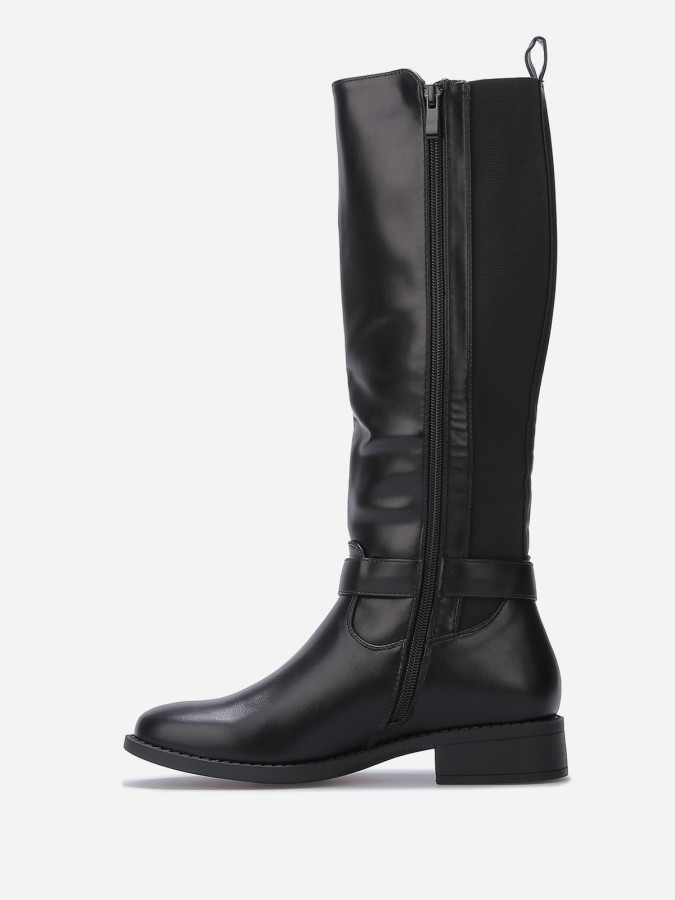 Bottes cavalières stretch à boucle