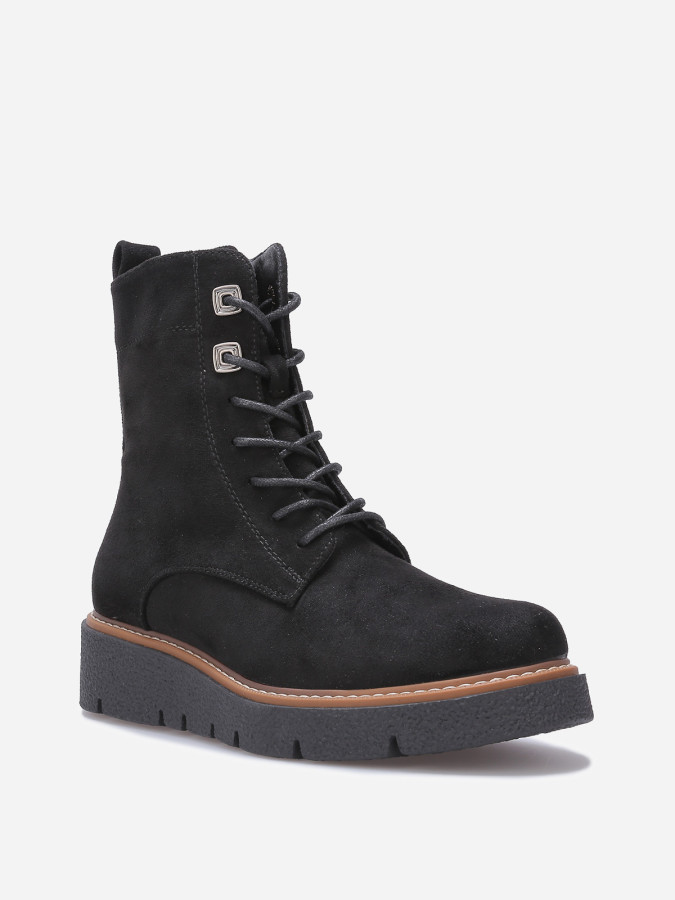 Rangers en suédine à semelle compensée