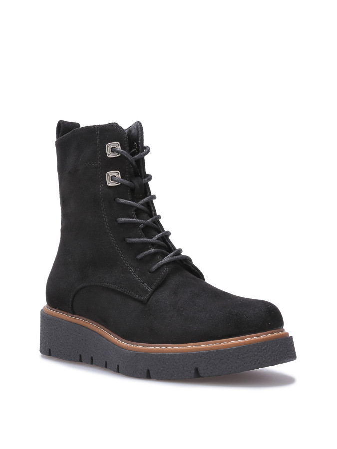 Rangers en suédine à semelle compensée