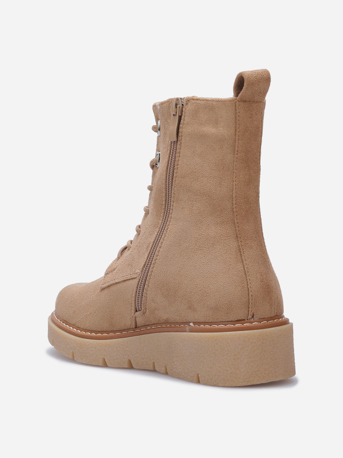 Rangers en suédine à semelle compensée